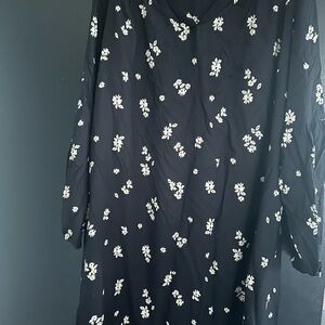 Sonoma black dress with white flowers